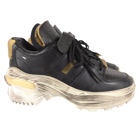Maison Margiela Retro Fit Sneakers US 10 EU 43 Mens Black White Chunky $950 main image 7